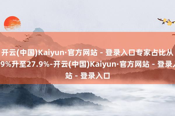 开云(中国)Kaiyun·官方网站 - 登录入口专家占比从16.9%升至27.9%-开云(中国)Kaiyun·官方网站 - 登录入口