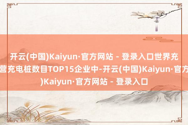 开云(中国)Kaiyun·官方网站 - 登录入口世界充电运营企业所运营充电桩数目TOP15企业中-开云(中国)Kaiyun·官方网站 - 登录入口