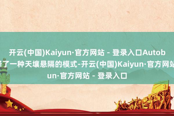 开云(中国)Kaiyun·官方网站 - 登录入口Autobrains则选择了一种天壤悬隔的模式-开云(中国)Kaiyun·官方网站 - 登录入口
