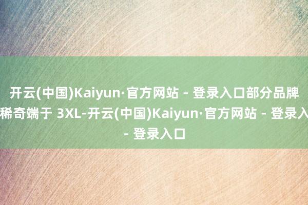 开云(中国)Kaiyun·官方网站 - 登录入口部分品牌甚稀奇端于 3XL-开云(中国)Kaiyun·官方网站 - 登录入口
